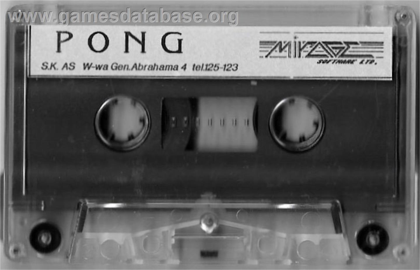 Pong - Atari 8-bit - Artwork - Cartridge