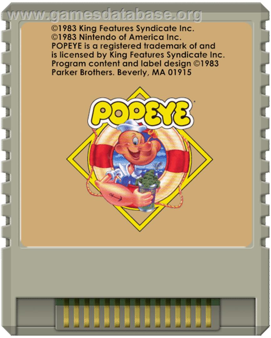 Popeye - Atari 8-bit - Artwork - Cartridge