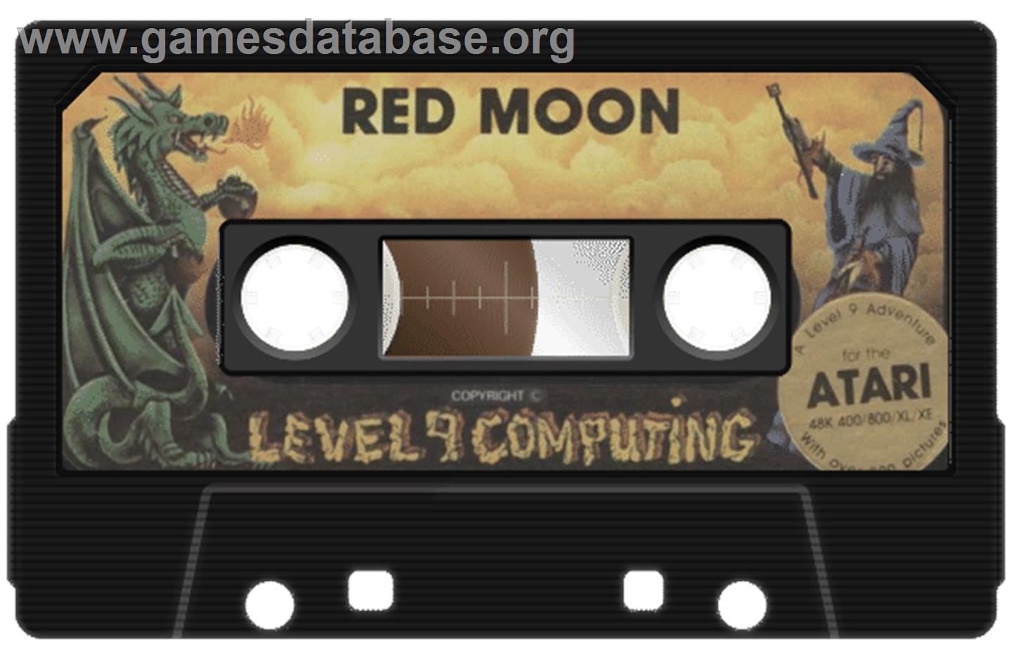 Red Moon - Atari 8-bit - Artwork - Cartridge