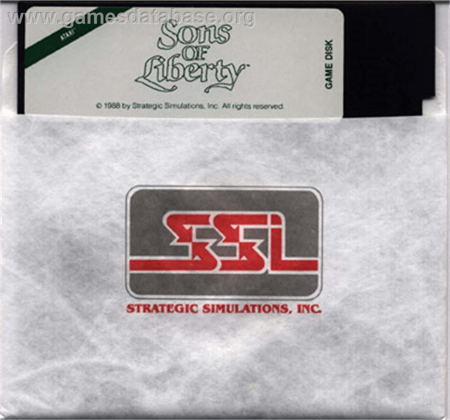 Sons of Liberty - Atari 8-bit - Artwork - Cartridge