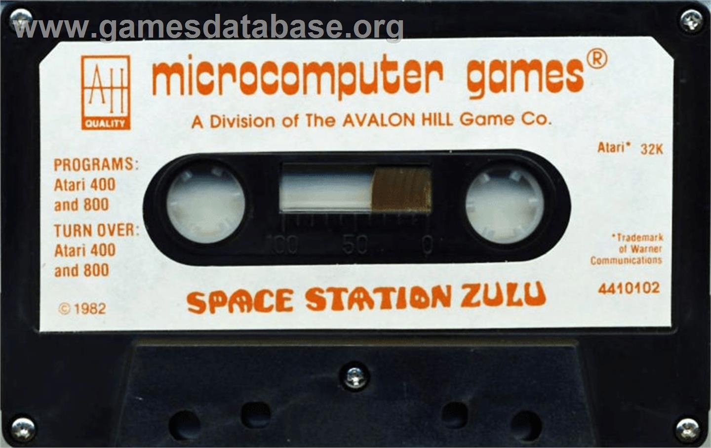 Space Station Zulu - Atari 8-bit - Artwork - Cartridge