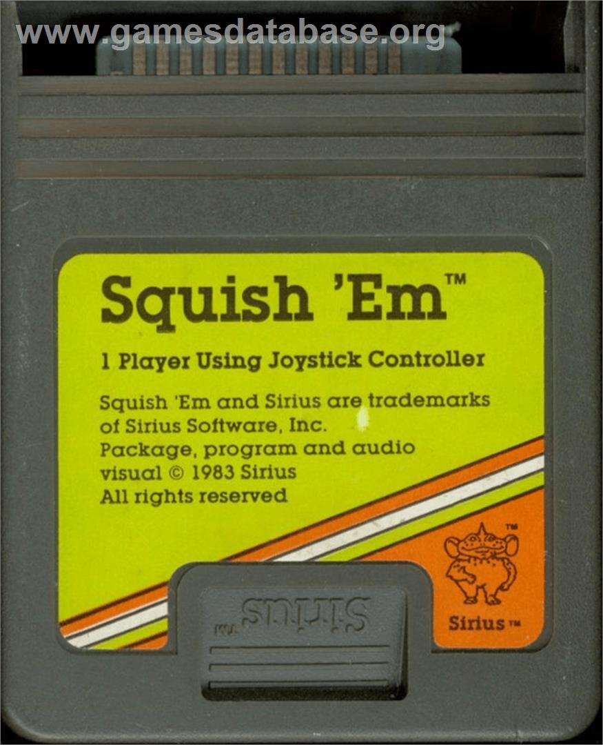Squish 'em - Atari 8-bit - Artwork - Cartridge