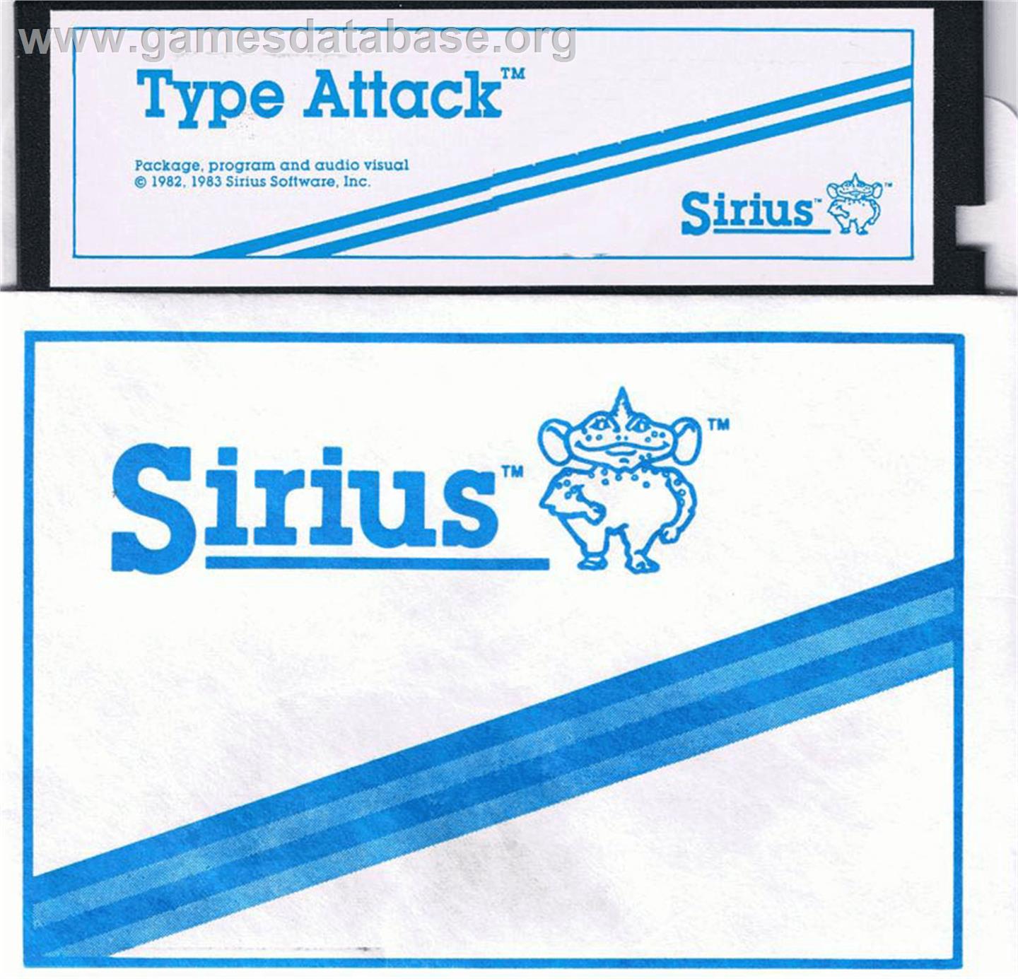 Type Attack - Atari 8-bit - Artwork - Cartridge
