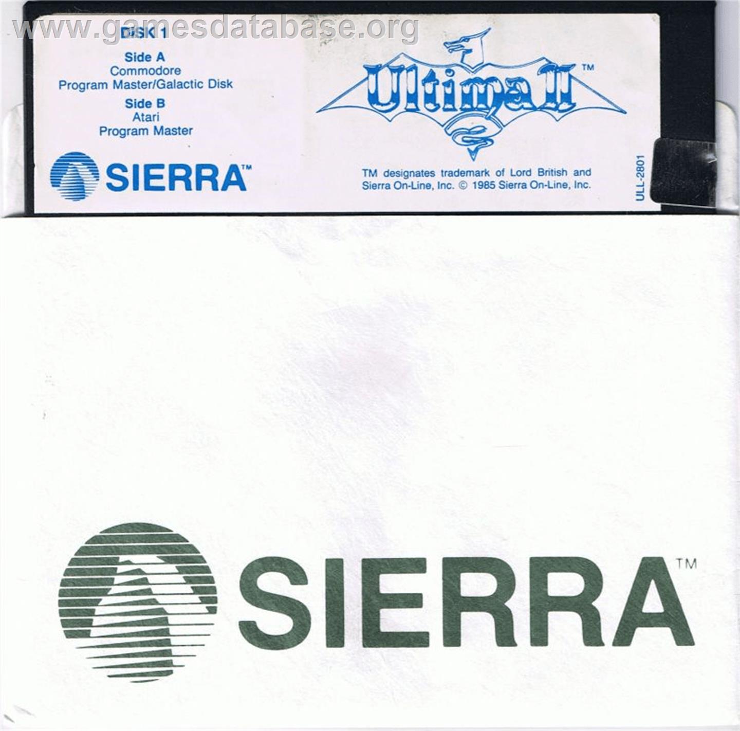Ultima 2 - Revenge Of The Enchantress - Atari 8-bit - Artwork - Cartridge