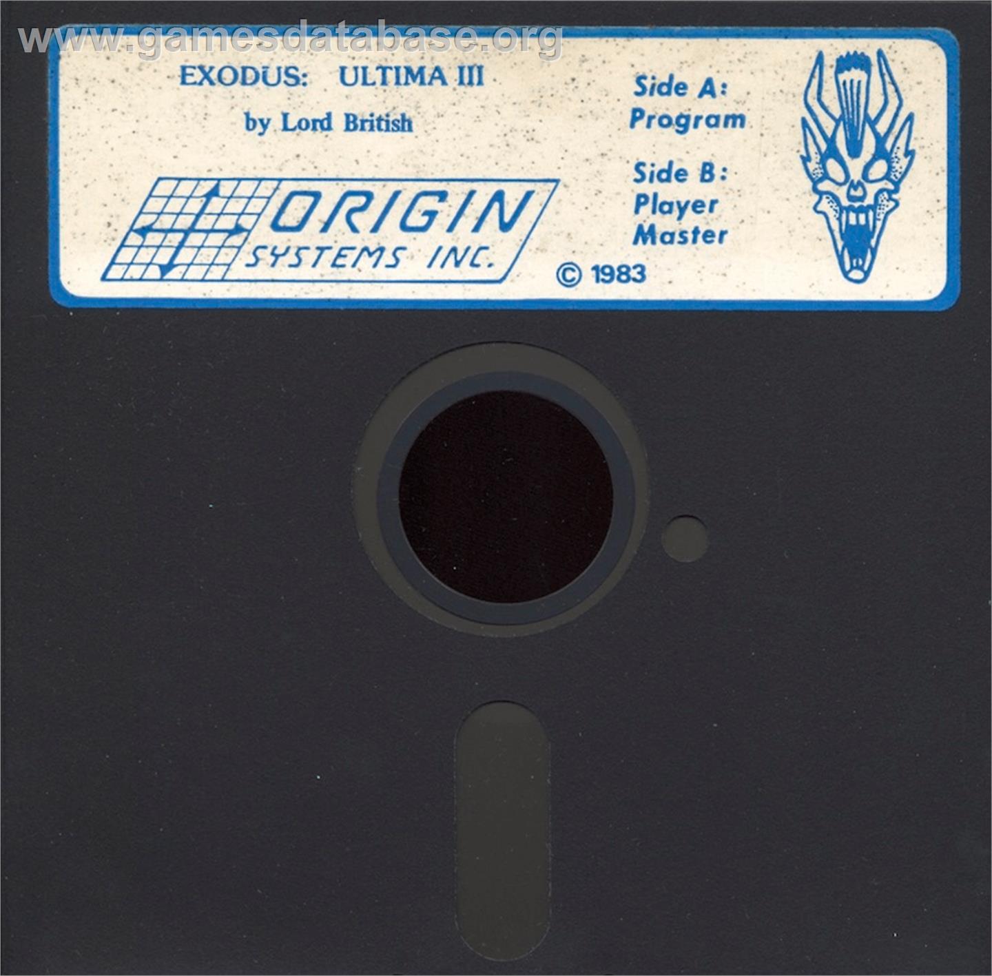Ultima 3 - Exodus - Atari 8-bit - Artwork - Cartridge