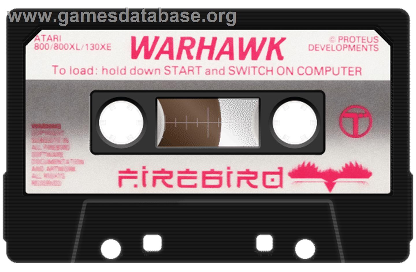Warhawk - Atari 8-bit - Artwork - Cartridge