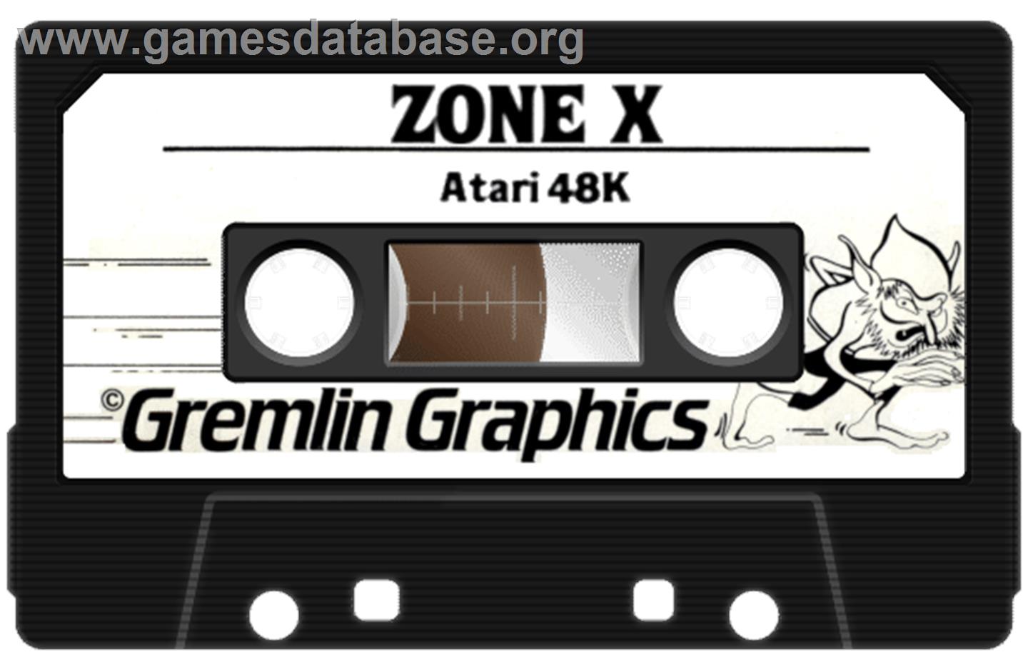 Zone X - Atari 8-bit - Artwork - Cartridge