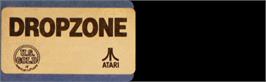 Top of cartridge artwork for Dropzone on the Atari 8-bit.