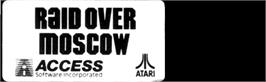Top of cartridge artwork for Raid Over Moscow on the Atari 8-bit.