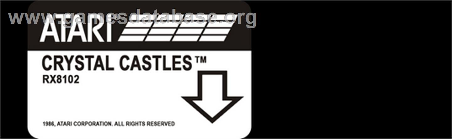 Crystal Castles - Atari 8-bit - Artwork - Cartridge Top