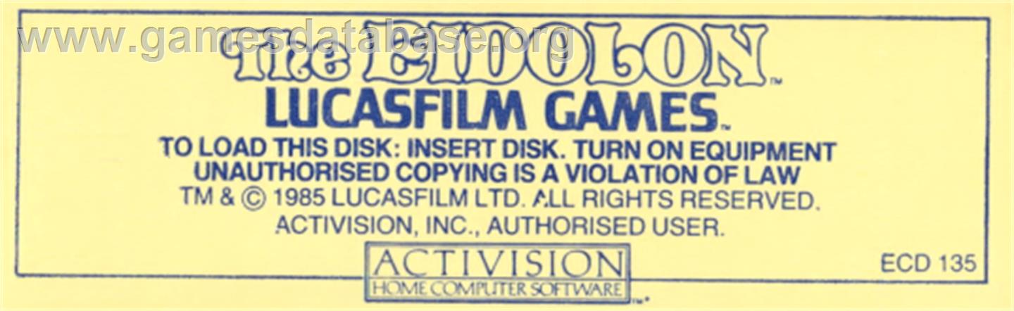 Eidolon, The - Atari 8-bit - Artwork - Cartridge Top