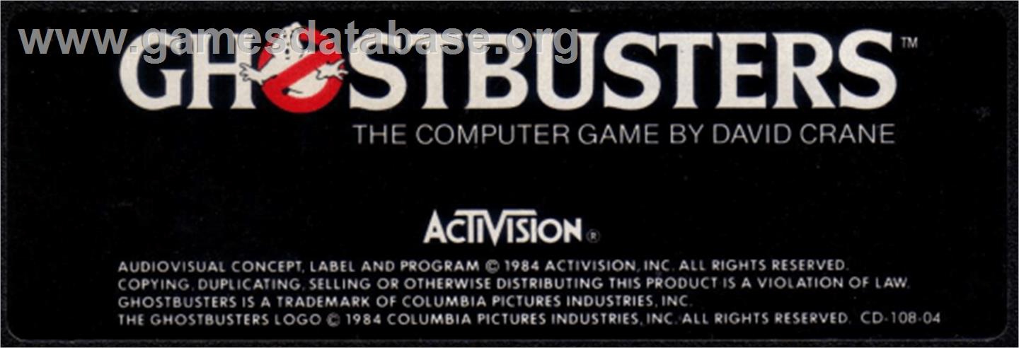 Ghostbusters - Atari 8-bit - Artwork - Cartridge Top