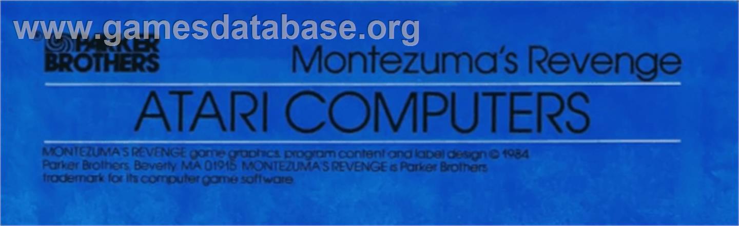 Montezuma's Revenge - Atari 8-bit - Artwork - Cartridge Top
