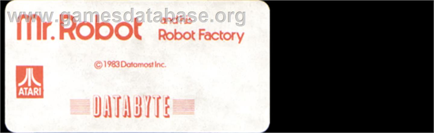 Mr. Robot and his Robot Factory - Atari 8-bit - Artwork - Cartridge Top