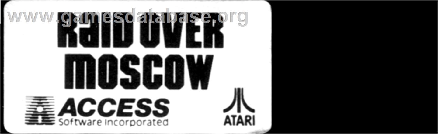 Raid Over Moscow - Atari 8-bit - Artwork - Cartridge Top