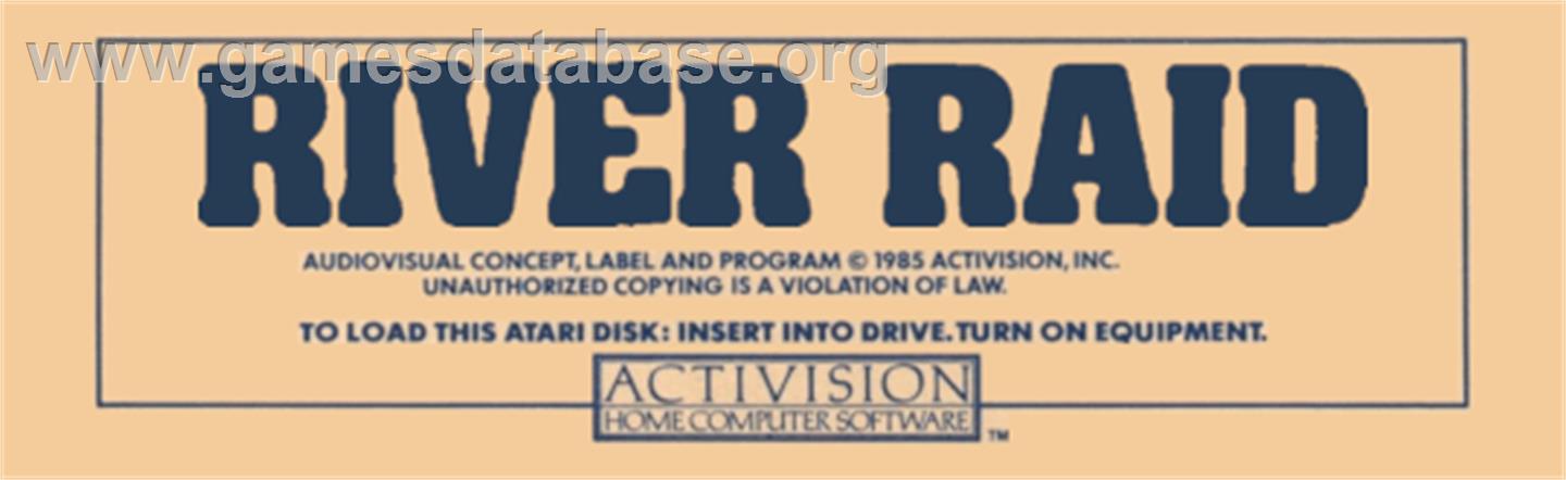 River Raid - Atari 8-bit - Artwork - Cartridge Top