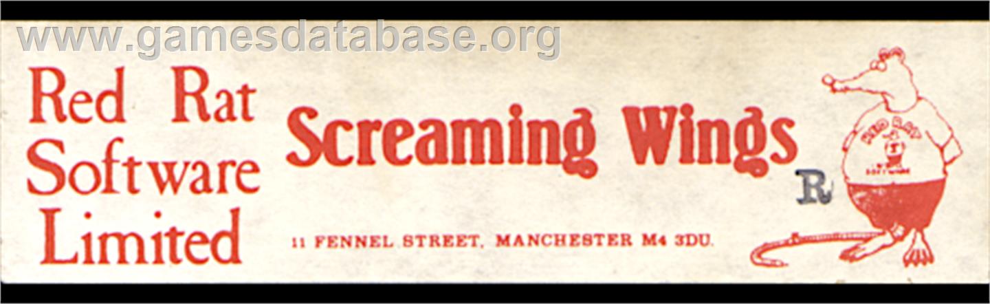 Screaming Wings - Atari 8-bit - Artwork - Cartridge Top
