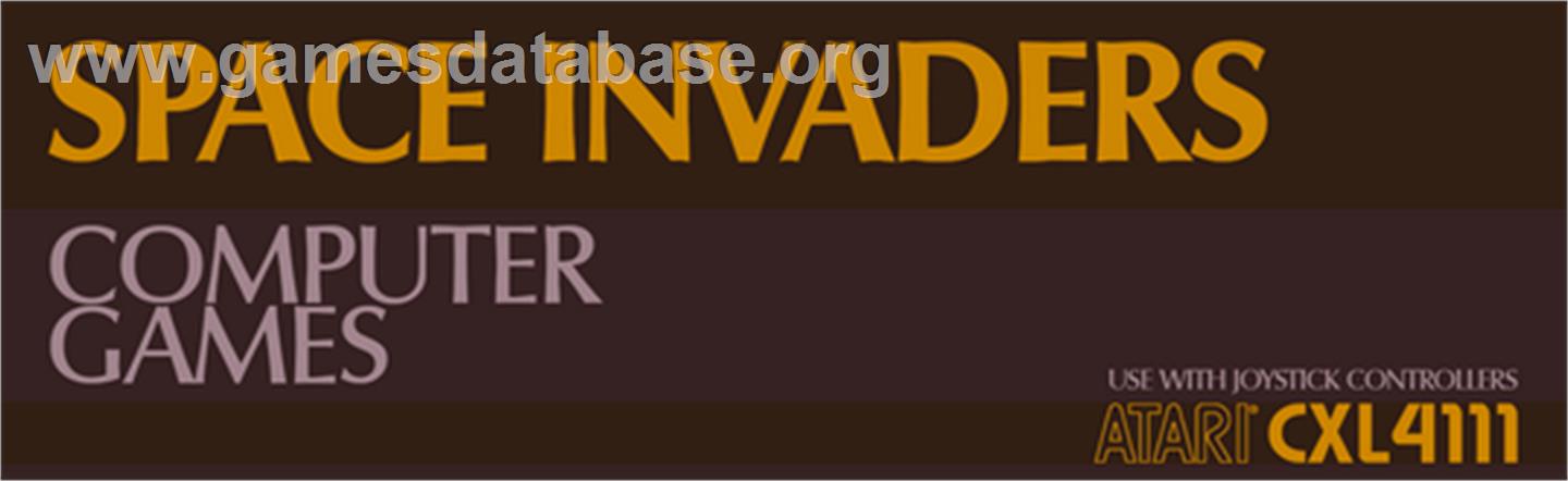 Space Invaders - Atari 8-bit - Artwork - Cartridge Top