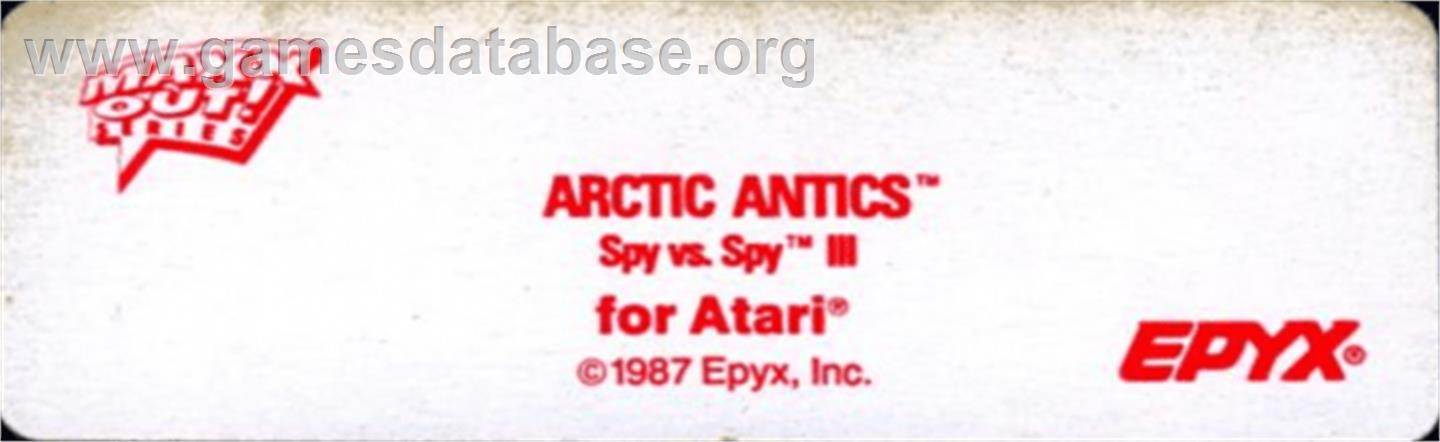 Spy vs. Spy III: Arctic Antics - Atari 8-bit - Artwork - Cartridge Top