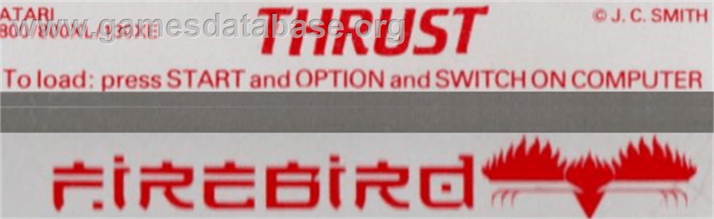 Thrust - Atari 8-bit - Artwork - Cartridge Top
