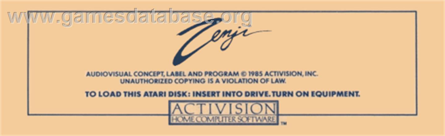 Zenji - Atari 8-bit - Artwork - Cartridge Top