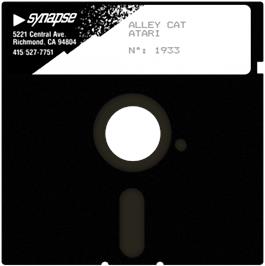 Artwork on the Disc for Alley Cat on the Atari 8-bit.
