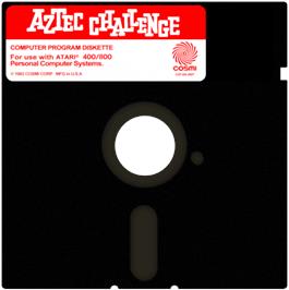 Artwork on the Disc for Aztec Challenge on the Atari 8-bit.