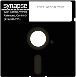 Artwork on the Disc for Fort Apocalypse on the Atari 8-bit.