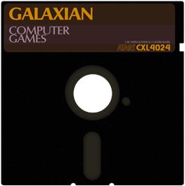 Artwork on the Disc for Galaxian on the Atari 8-bit.