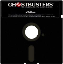 Artwork on the Disc for Ghostbusters on the Atari 8-bit.