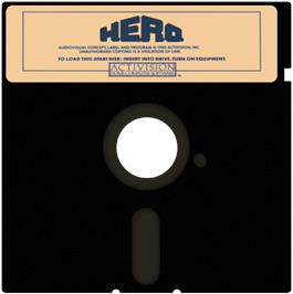 Artwork on the Disc for HERO on the Atari 8-bit.