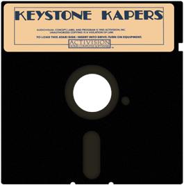 Artwork on the Disc for Keystone Kapers on the Atari 8-bit.