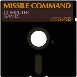 Artwork on the Disc for Missile Command on the Atari 8-bit.