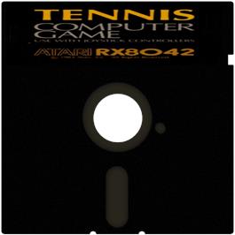 Artwork on the Disc for RealSports Tennis on the Atari 8-bit.