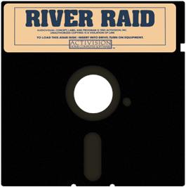 Artwork on the Disc for River Raid on the Atari 8-bit.