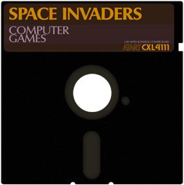 Artwork on the Disc for Space Invaders on the Atari 8-bit.