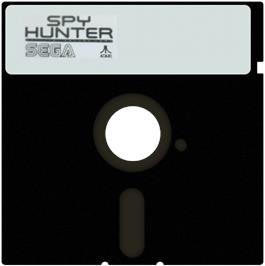 Artwork on the Disc for Spy Hunter on the Atari 8-bit.