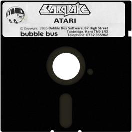 Artwork on the Disc for Star Quake on the Atari 8-bit.