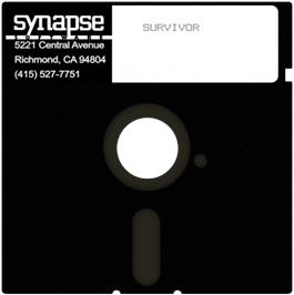 Artwork on the Disc for Survivor on the Atari 8-bit.