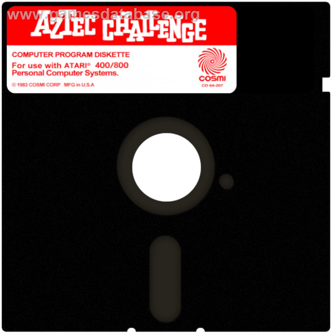 Aztec Challenge - Atari 8-bit - Artwork - Disc