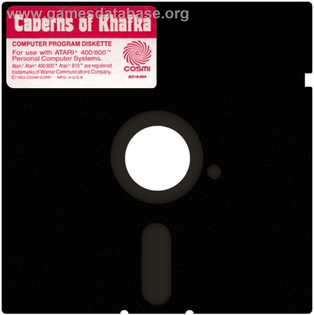 Caverns of Khafka - Atari 8-bit - Artwork - Disc