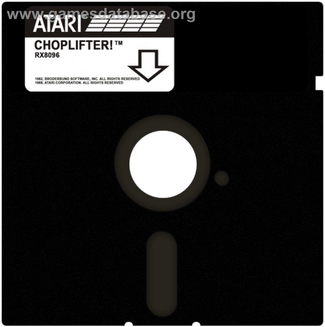 Choplifter - Atari 8-bit - Artwork - Disc