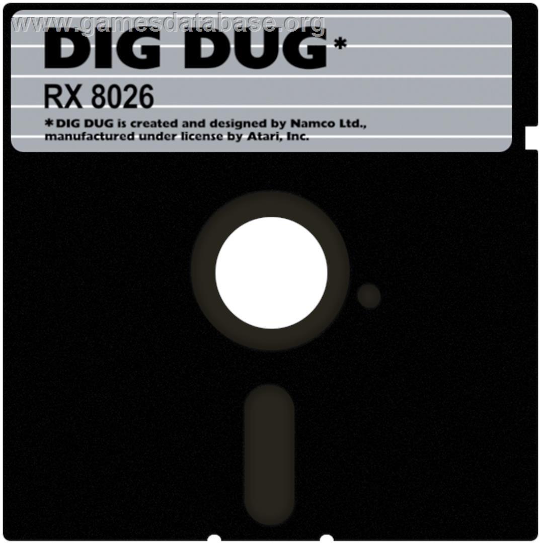 Dig Dug - Atari 8-bit - Artwork - Disc