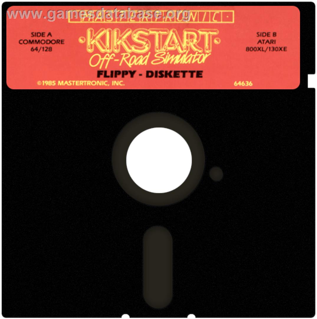 Kikstart: Off-Road Simulator - Atari 8-bit - Artwork - Disc
