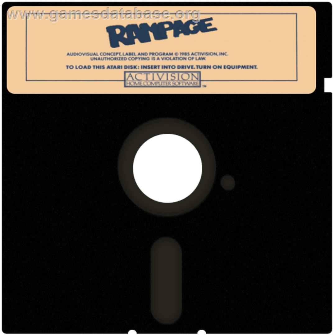 Rampage - Atari 8-bit - Artwork - Disc