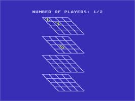 In game image of 3D Tic-Tac-Toe on the Atari 8-bit.