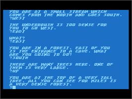 In game image of Adventure Land on the Atari 8-bit.