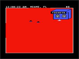 In game image of Agent USA on the Atari 8-bit.
