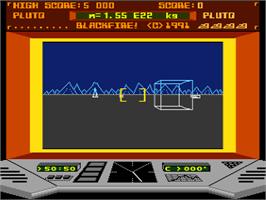 In game image of Alienbusters on the Atari 8-bit.