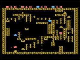 In game image of Attank! on the Atari 8-bit.